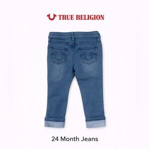 True Religion Toddler Jeans 24 Months Blue Rolled Cuff